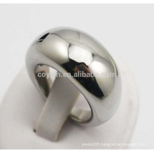 New Design Bulgy Stainless Steel Plain Silver Ring Women